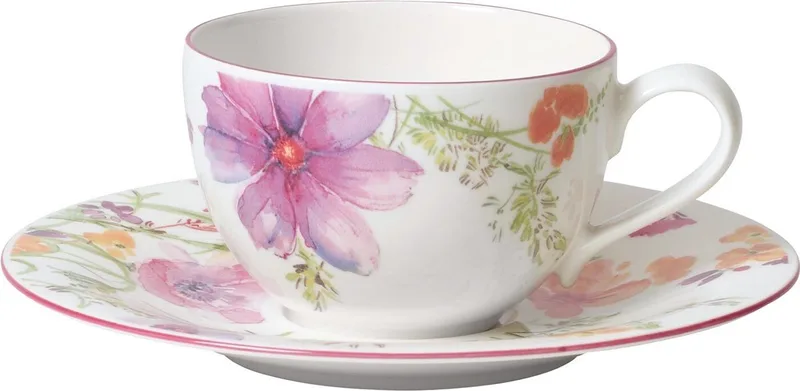 Kaffeetasse mit Untertasse Mariefleur Basic 250 ml von Villeroy & Boch in Gekleurd – Produktfoto