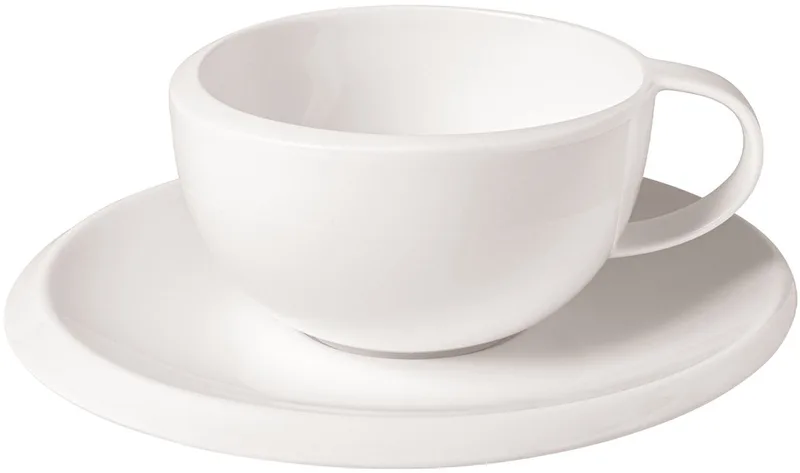 Koffiekop en -schotel NewMoon - 190 ml från Villeroy & Boch i Vit – produktbild