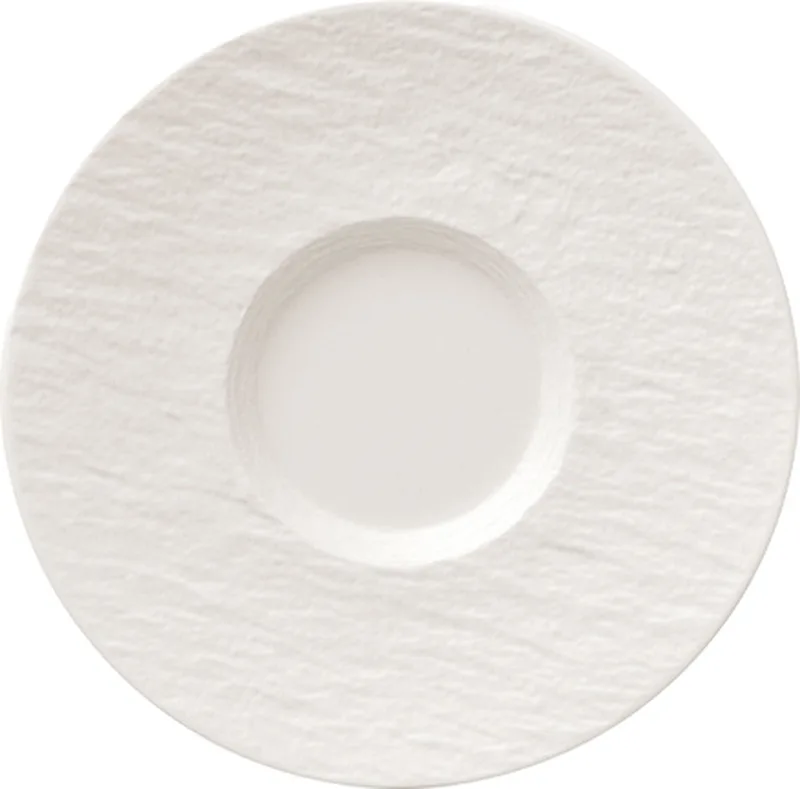 Koffieschotel / Schotel Manufacture Rock – Ø 16 cm – Stijlvol en Duurzaam – Perfect voor Koffie, Espresso en Desserts by Villeroy & Boch in White – product photo