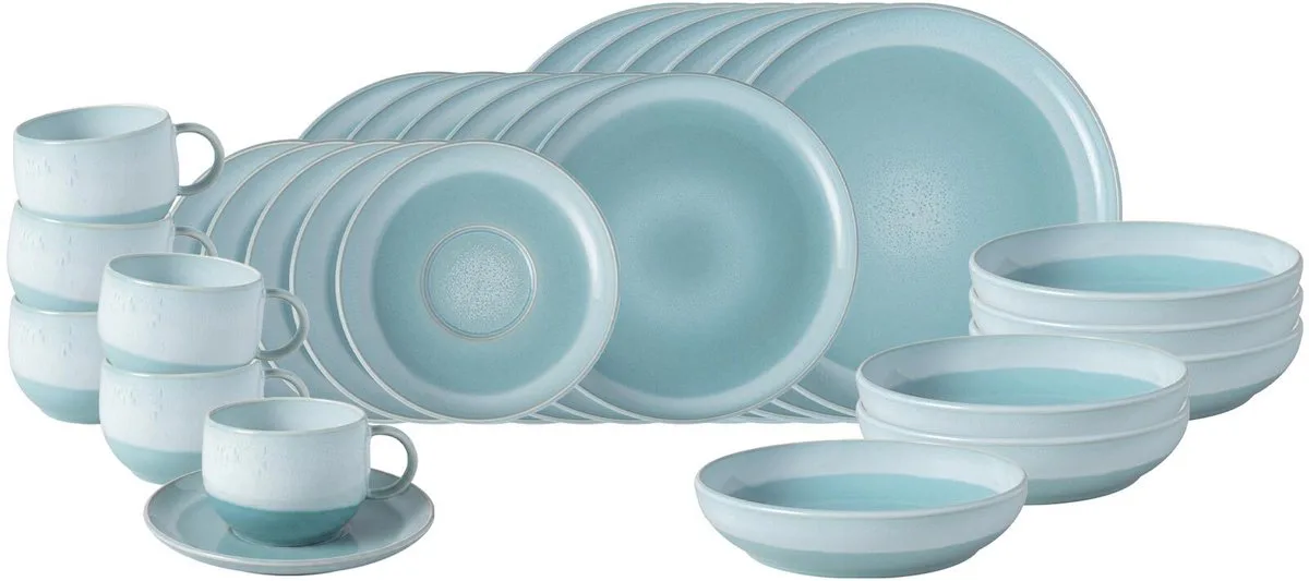 Kombiservice Perlemor Aqua Set van 30 fra Villeroy & Boch i Blå – produktbillede