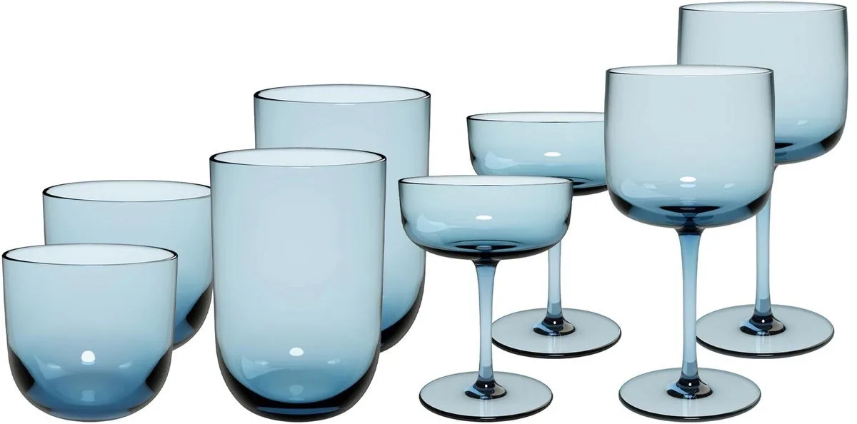 Komplett-Gläser-Set Like Glass Set van 8 von Villeroy & Boch in Ice – Produktfoto