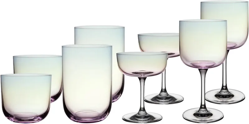 Komplett-Gläser-Set Like Glass Set van 8 by Villeroy & Boch in Pearl – product photo
