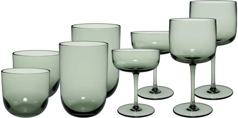 Komplett-Gläser-Set Like Glass Set van 8 de Villeroy & Boch en Sage – photo produit