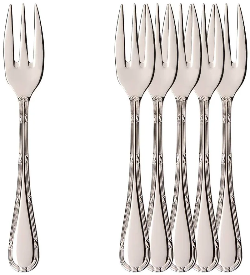 Kuchengabeln Kreuzband Septfontaines 14,5 cm Set van 6 by Villeroy & Boch in Roestvrij staal – product photo