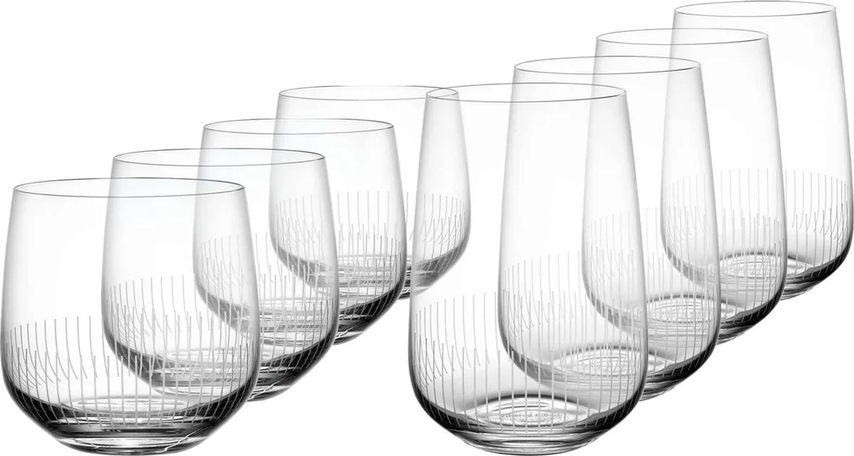 Longdrink- und Wassergläser Afina 200 & 300 ml Set van 8 by Villeroy & Boch in Transparent – product photo