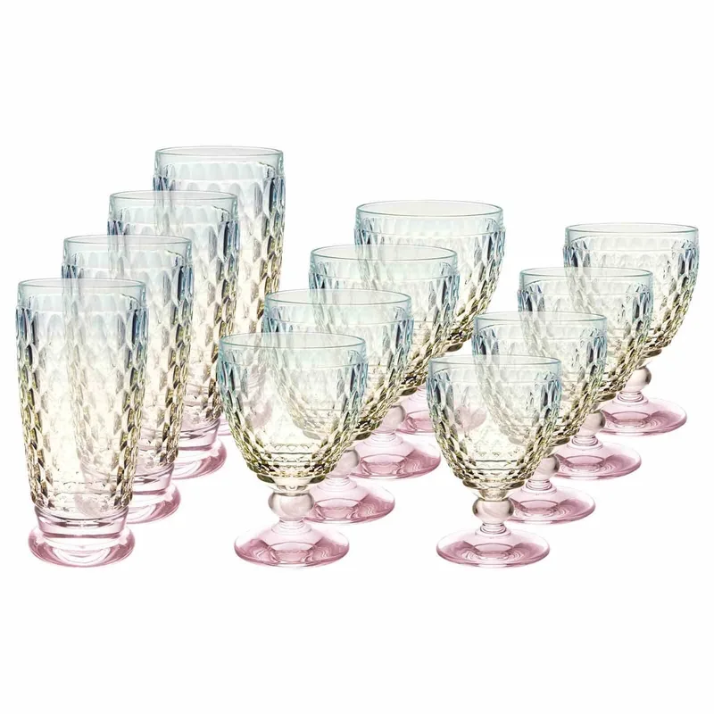 Longdrink- und Weinglas-Set Boston Pearl Set van 12 van Villeroy & Boch in Gekleurd – productfoto