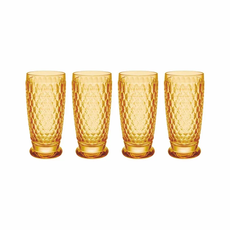 Longdrinkgläser Boston Coloured 400 ml Set van 4 by Villeroy & Boch in Saffron – product photo