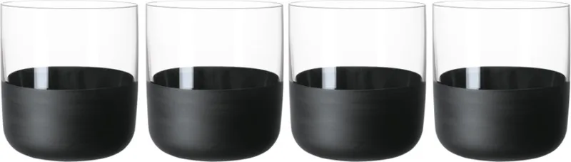 Manufacture Rock Borrelglas 4 Stuks fra Villeroy & Boch i Sort, Gennemsigtig – produktbillede