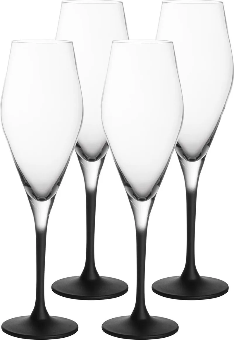 Manufacture Rock Champagneglas 4 Stuks by Villeroy & Boch in Black, Transparent – product photo