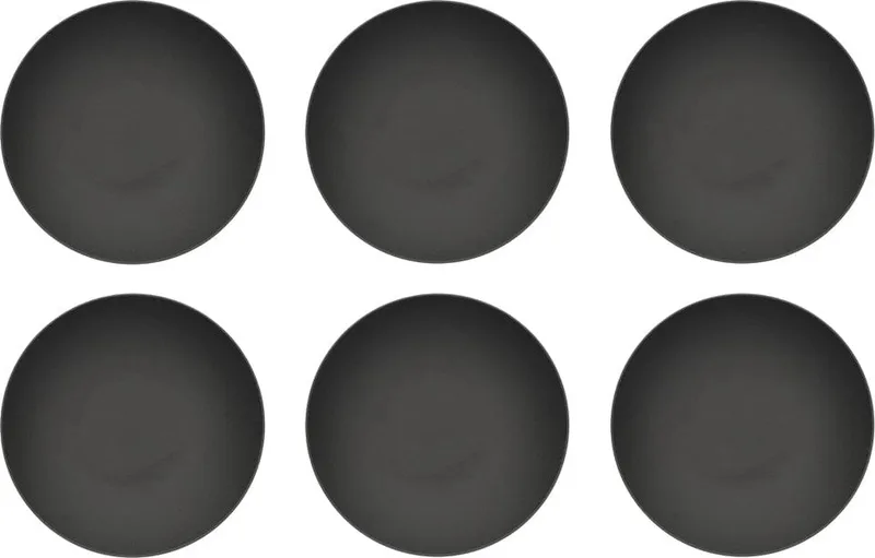 Manufacture Rock Diepe Borden 6 stuks - 28cm fra Villeroy & Boch i Sort – produktbillede