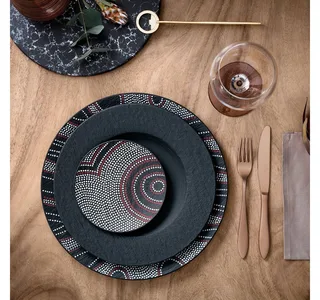 Manufacture Rock Dinerbord Rond - Ø 27 cm de Villeroy & Boch en Noir – photo produit 2 sur 5