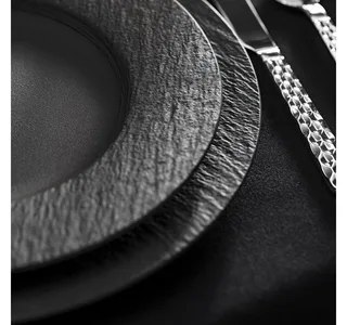 Manufacture Rock Dinerbord Rond - Ø 27 cm de Villeroy & Boch en Noir – photo produit 5 sur 5