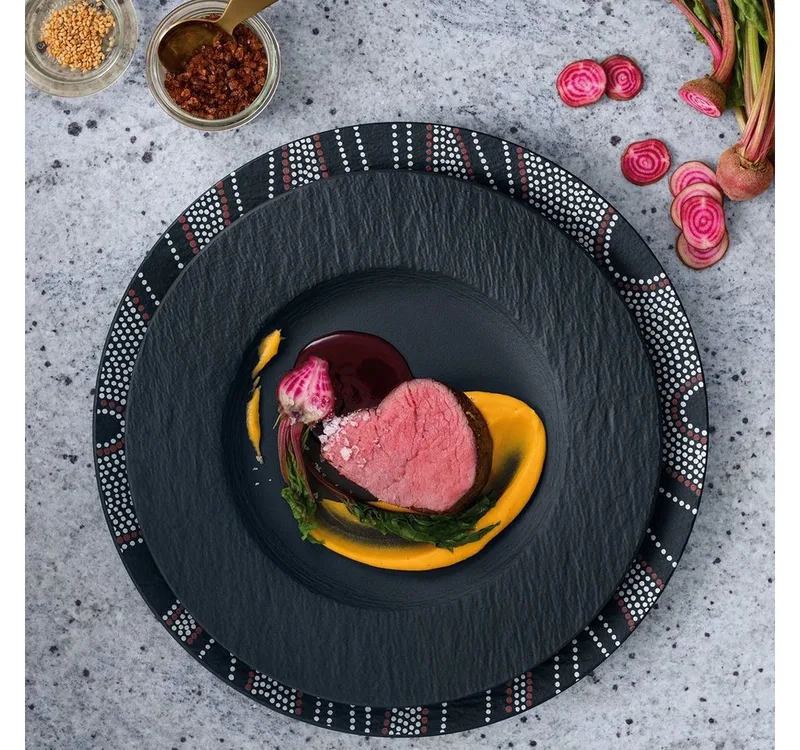Manufacture Rock Dinerbord Rond - Ø 27 cm de Villeroy & Boch en Noir – photo produit 4 sur 5