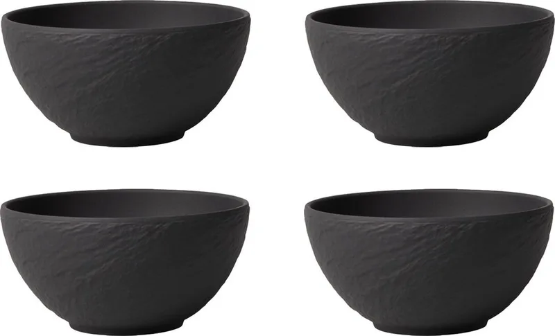Manufacture Rock Kommen 4 stuks by Villeroy & Boch in Black – product photo