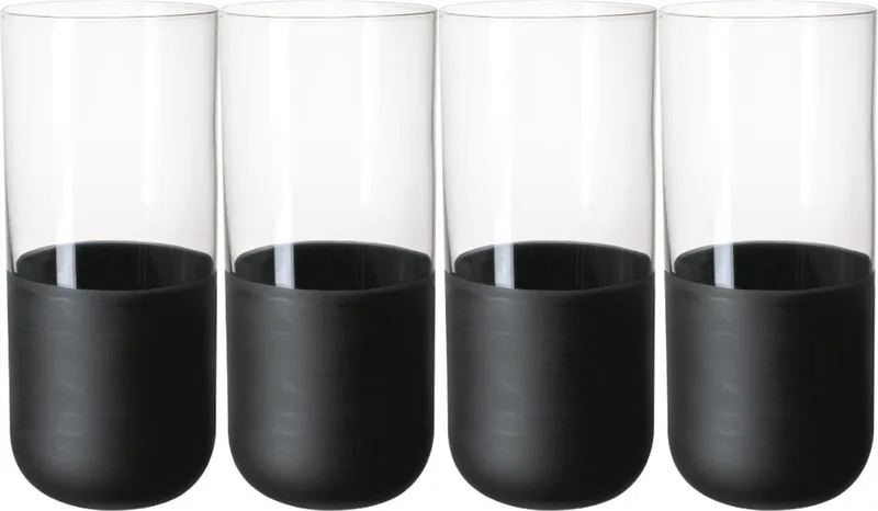 Manufacture Rock Longdrink Glas 4 Stuks fra Villeroy & Boch i Sort, Gennemsigtig – produktbillede