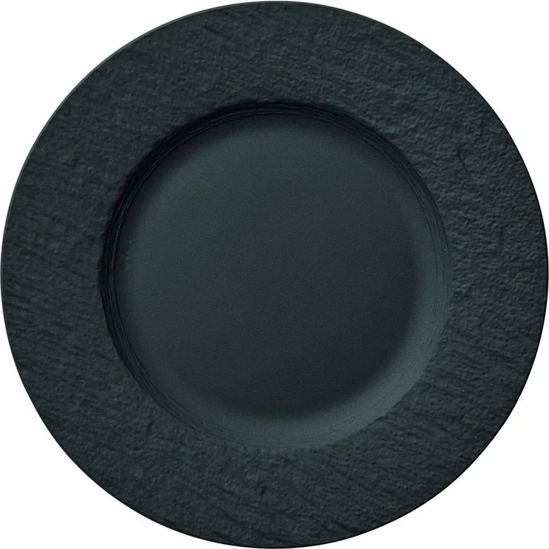 Manufacture Rock Ontbijtbord Rond - Ø 22 cm by Villeroy & Boch in Black – product photo