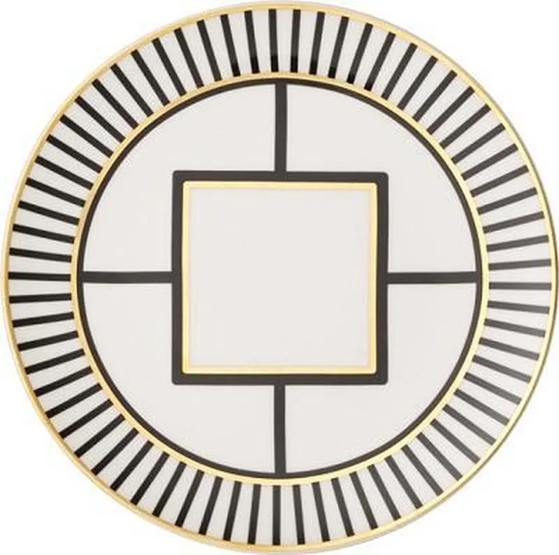 MetroChic - Ontbijtbord nr.2 22cm by Villeroy & Boch in Gold, Black – product photo