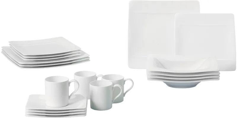 Modern Grace Basic Serviesset - 20-delig de Villeroy & Boch en Wit-gekleurd – photo produit