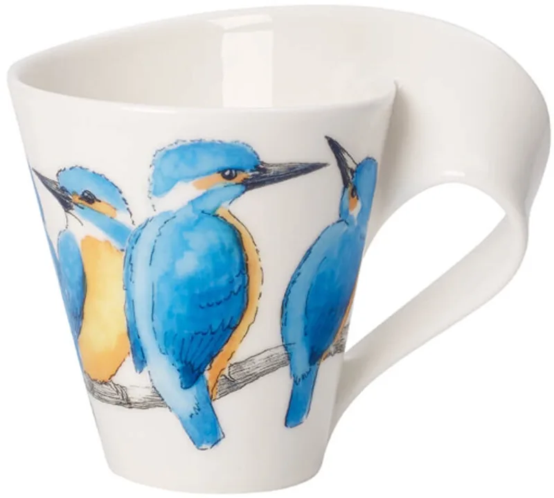 New Wave Caffè Beker Ijsvogel Blauw de Villeroy & Boch en Wit-blauw – photo produit 1 sur 2