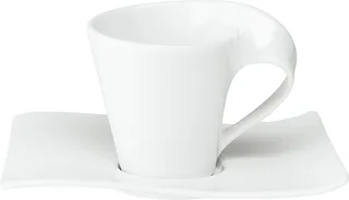 NewWave - Mokkakop en Schotel by Villeroy & Boch in Wit-gekleurd – product photo 1 of 3