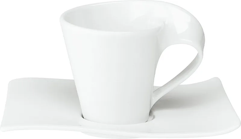 NewWave - Mokkakop en Schotel by Villeroy & Boch in Wit-gekleurd – product photo 1 of 3