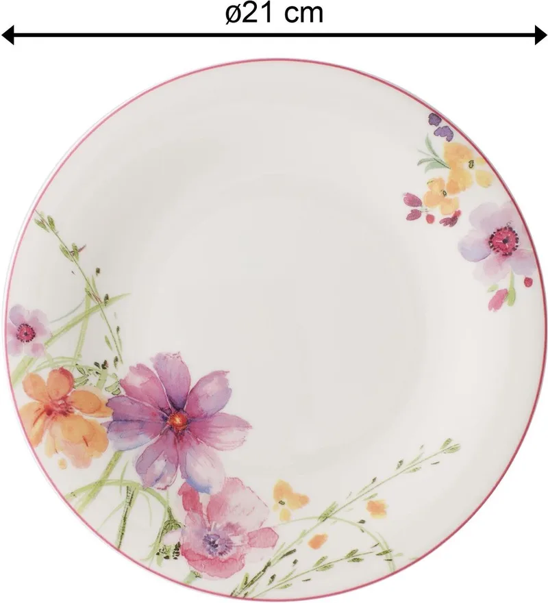Ontbijtbord / Dessertbord Mariefleur Basic - ø 21.5 cm von Villeroy & Boch in Weiß – Produktfoto 1 von 3