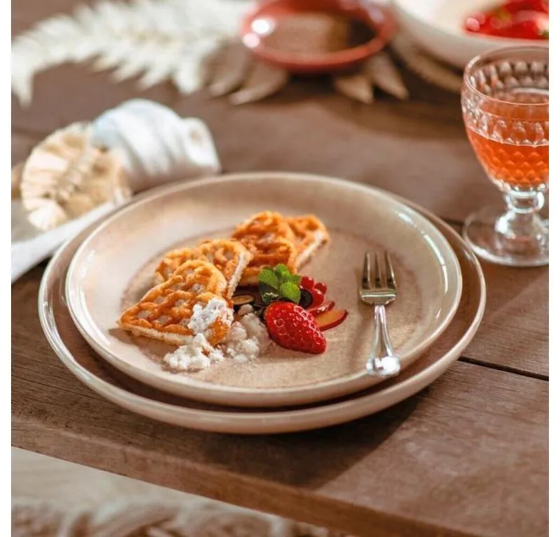 Ontbijtbord / Dessertbord Perlemor Sand - ø 24 cm von Villeroy & Boch in Beige – Produktfoto 3 von 5