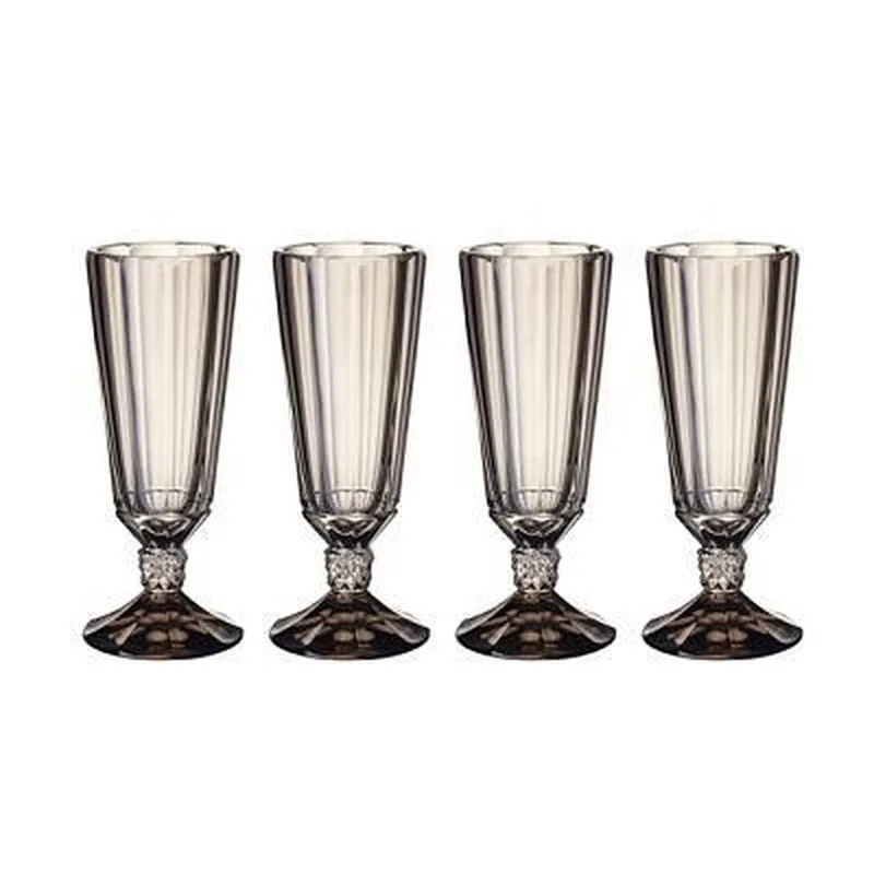 Opera smoke - Champagneglas s/4 by Villeroy & Boch in Bruin glas – product photo