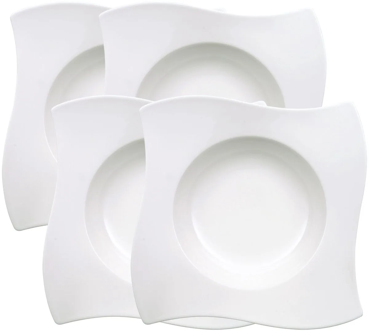 Pastateller NewWave 28 x 28 cm Set van 4 fra Villeroy & Boch i Wit-gekleurd – produktbillede