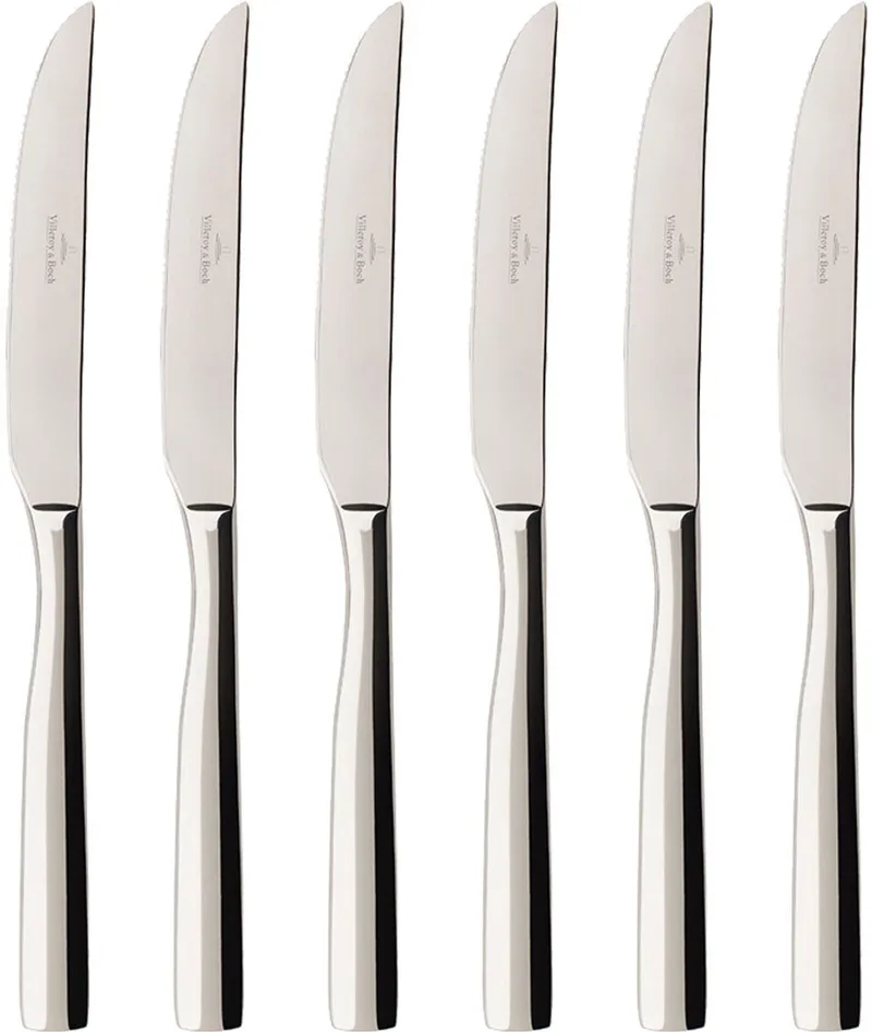 Piemont Pizza/Steakmes - Set 6-dlg. fra Villeroy & Boch i Sølv – produktbillede