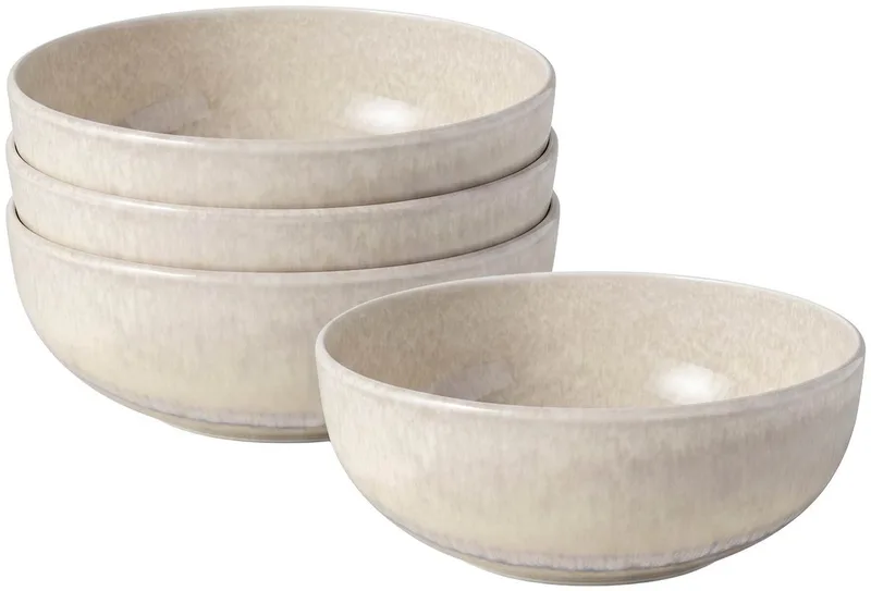 Poke Schalen Perlemor Sand ø 18 cm Set van 4 by Villeroy & Boch in Beige – product photo