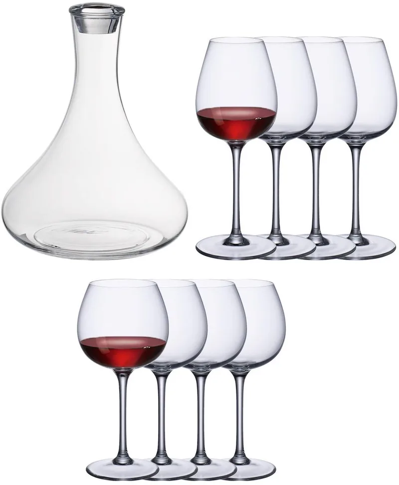 Rotweingläser + Karaffe PURISMO WINE Set van 9 by Villeroy & Boch in Transparent – product photo