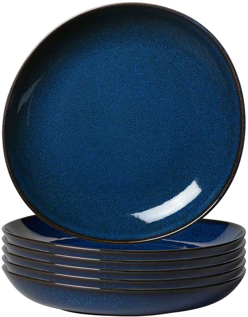 Schalen flach Lave ø 27 cm Set van 6 by Villeroy & Boch in Blue – product photo