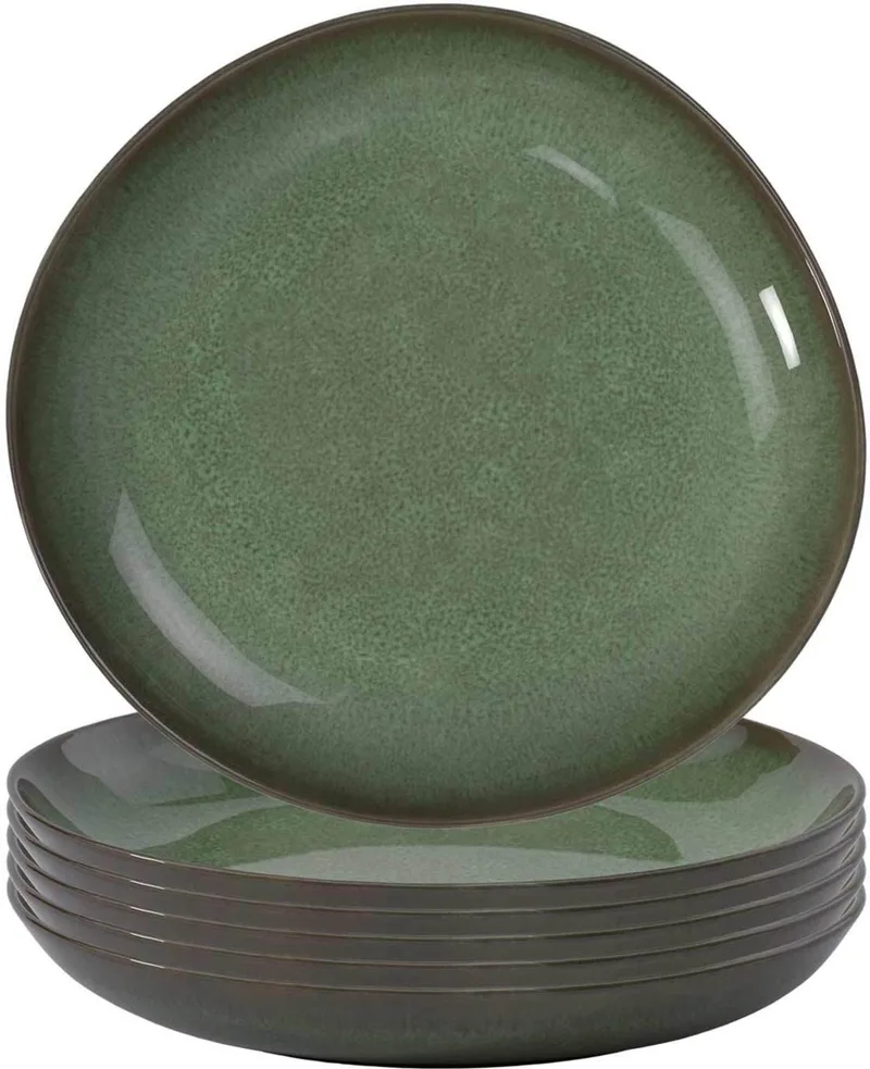 Schalen flach Lave ø 27 cm Set van 6 de Villeroy & Boch en Vert – photo produit