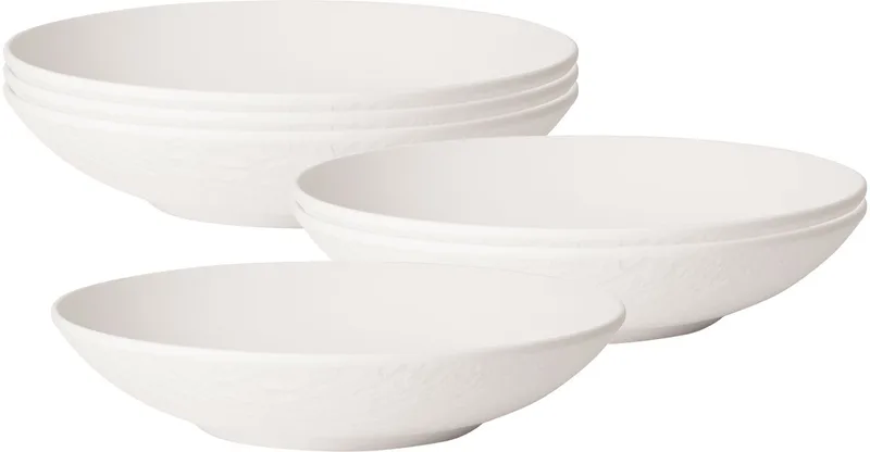 Schalen flach Manufacture Rock Blanc ø 23,5 cm Set van 6 von Villeroy & Boch in Wit-gekleurd – Produktfoto