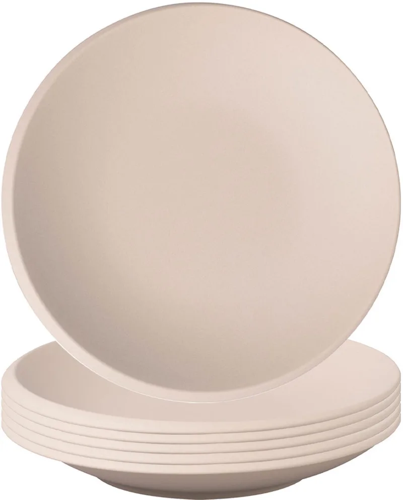 Schalen flach NewMoon ø 25 cm Set van 6 von Villeroy & Boch in Beige – Produktfoto