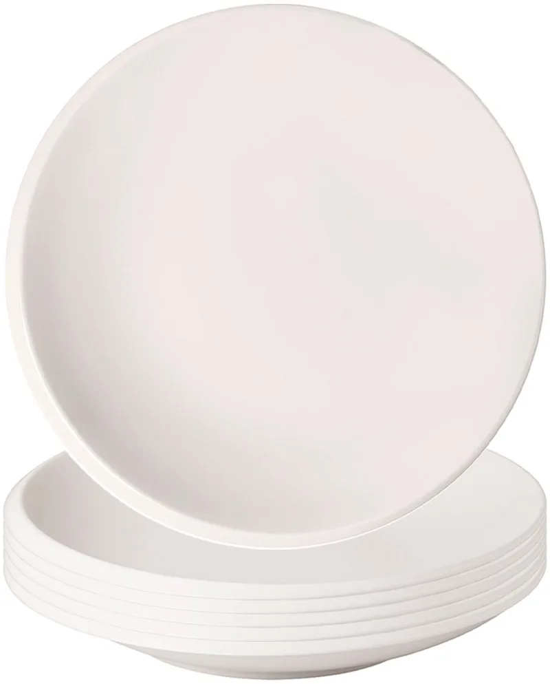 Schalen flach NewMoon ø 25 cm Set van 6 by Villeroy & Boch in Wit-gekleurd – product photo
