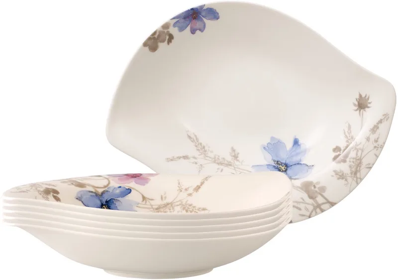 Schalen Mariefleur Gris Serve & Salad 29 x 21 cm Set van 6 von Villeroy & Boch in Gekleurd – Produktfoto