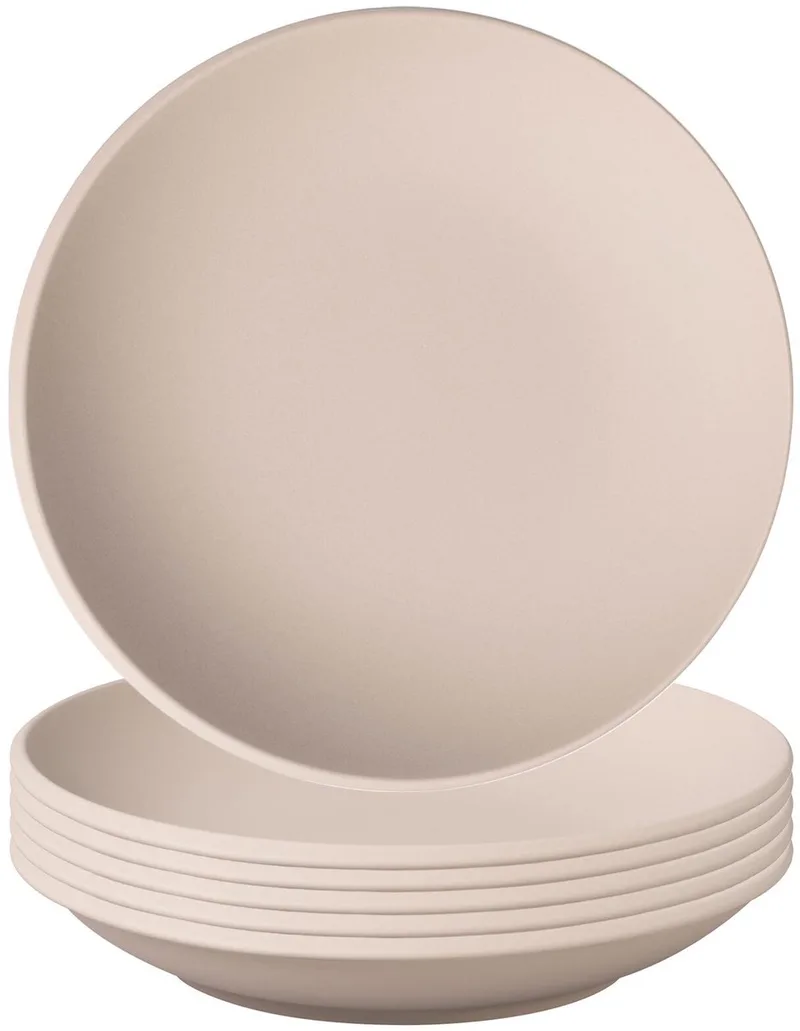 Schalen tief NewMoon ø 29 cm Set van 6 van Villeroy & Boch in Beige – productfoto