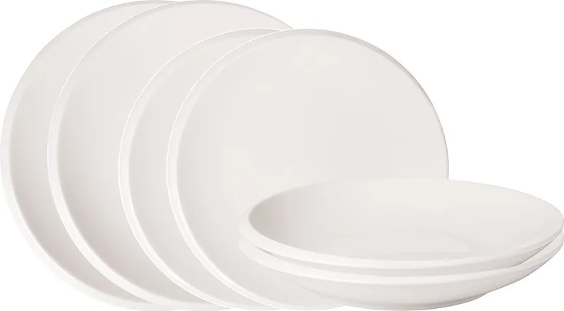 Schalen- und Tellerset NewMoon Set van 6 by Villeroy & Boch in Wit-gekleurd – product photo