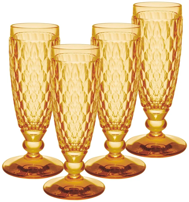 Sektgläser Boston Coloured 145 ml Set van 4 by Villeroy & Boch in Yellow – product photo