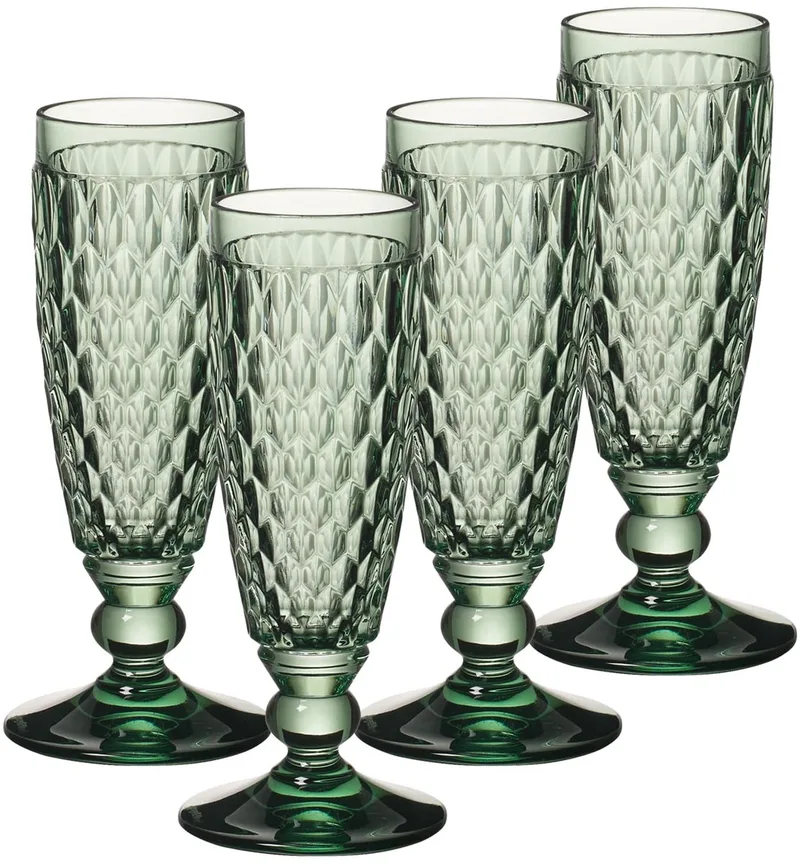 Sektgläser Boston Coloured 145 ml Set van 4 by Villeroy & Boch in Green – product photo