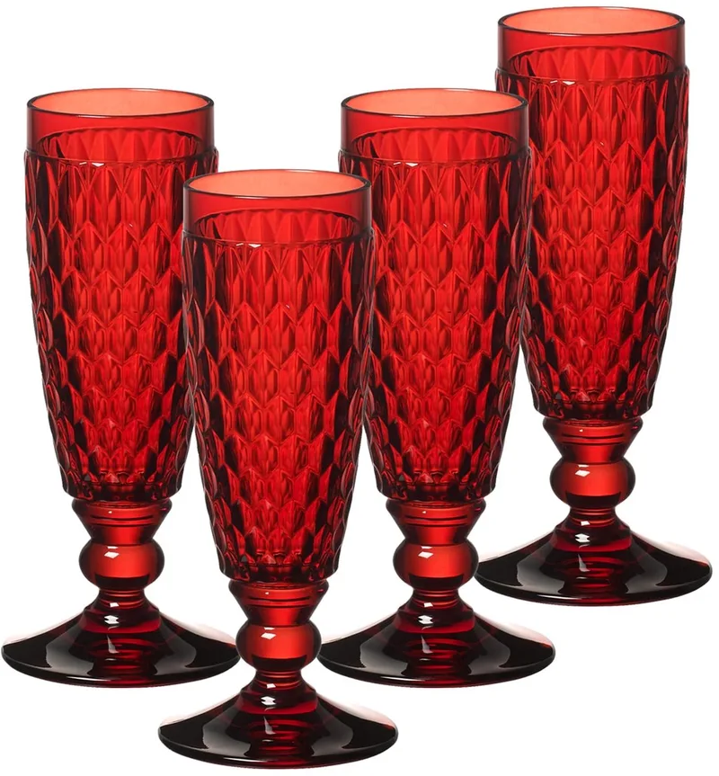 Sektgläser Boston Coloured 145 ml Set van 4 by Villeroy & Boch in Red – product photo