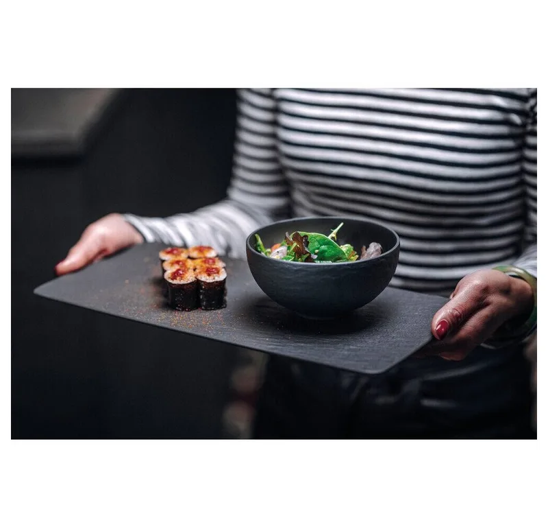 Serveerschaal Manufacture Rock - 28 x 17 cm fra Villeroy & Boch i Sort – produktbillede 3 af 4