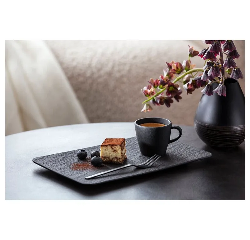 Serveerschaal Manufacture Rock - 28 x 17 cm fra Villeroy & Boch i Sort – produktbillede 4 af 4