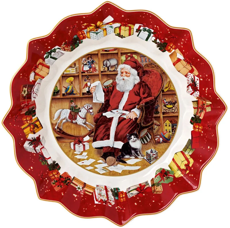 Serveerschaal Op Voet Toy's Fantasy - ø 24 cm de Villeroy & Boch en Rouge – photo produit