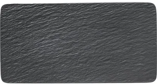 Serveerschaal / Opdienschotel Manufacture Rock – 35 x 18 cm – Stijlvol en Duurzaam – Perfect voor het Serveren van Gerechten, Salades en Meer från Villeroy & Boch i Svart – produktbild 1 av 2