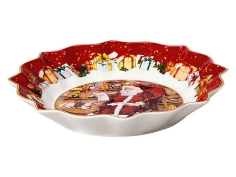 Serveerschaal Toy's Fantasy Kerstman - ø 25 cm von Villeroy & Boch in Rot – Produktfoto 2 von 4