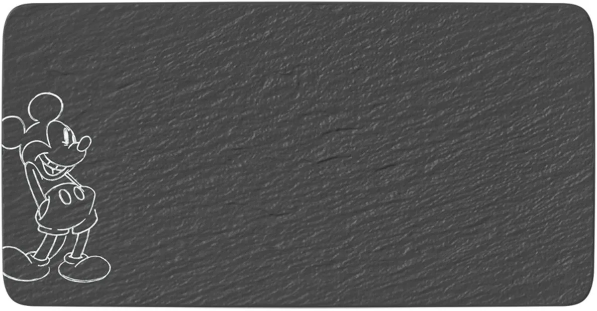 Servierplatte Manufacture Rock - Mickey Mouse 34,9 x 17,9 cm de Villeroy & Boch en Zwart-gekleurd – photo produit