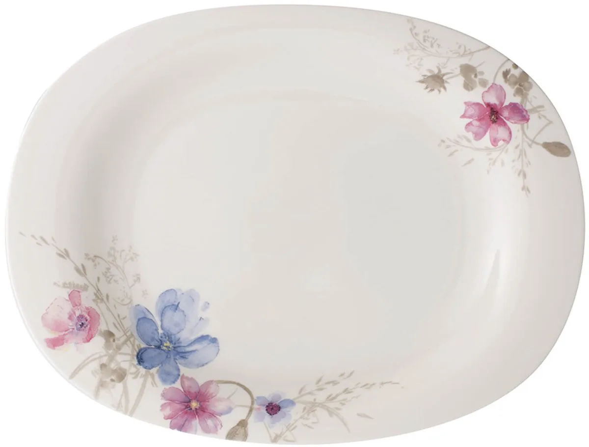 Servierplatte Mariefleur Gris Basic 34 x 26 cm de Villeroy & Boch en Gekleurd – photo produit